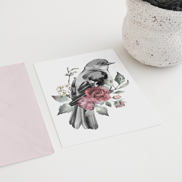 Watercolor Illustration Cute Bird Wall Art Print Poster UNFRAMED - Picture 9 of 10